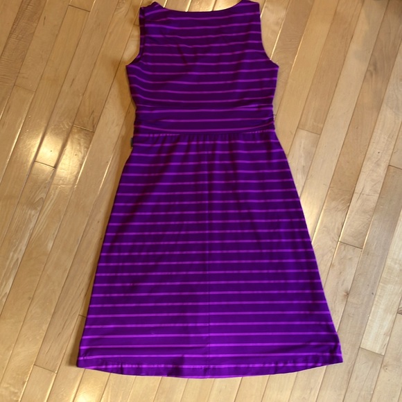 Purple Stripe Eddie Bauer Jersey Dress - Picture 2 of 3